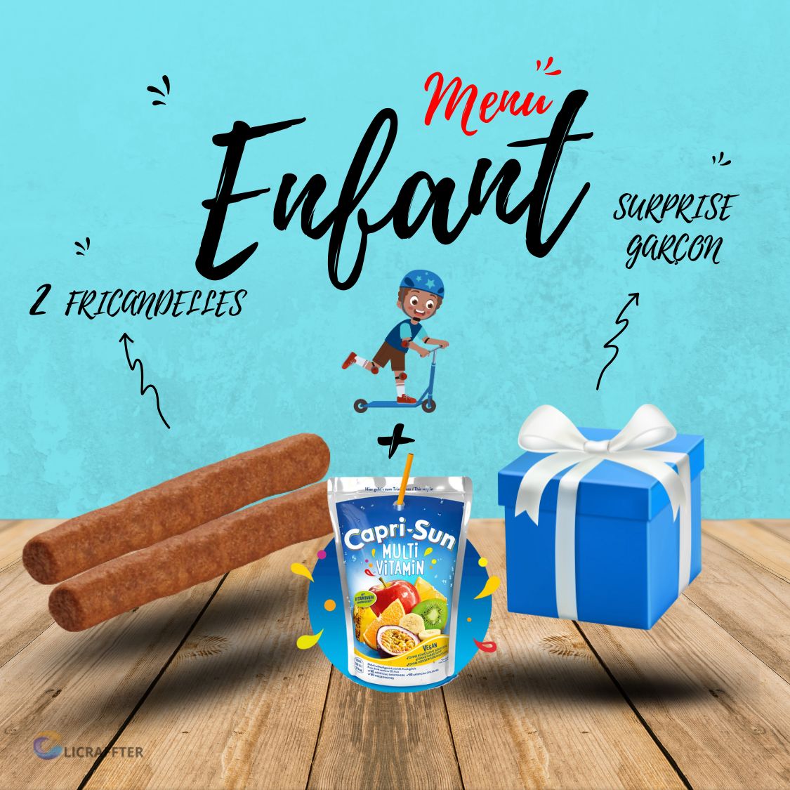 MENU ENFANT FRICANDELLE SURPRISE GARCON