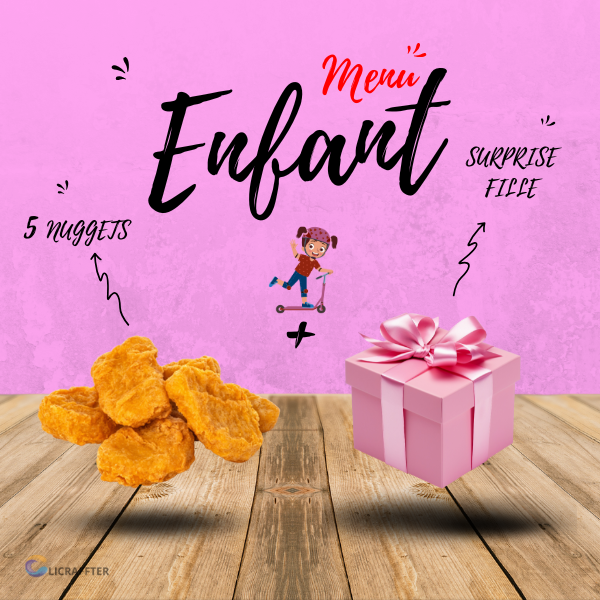 MENU ENFANT NUGGETS SURPRISE FILLE